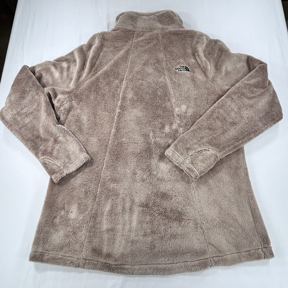 North Face Jacket Osito XL Fleece Sandy Brown Womens Thumb holes Asymmetrical - Picture 4 of 14